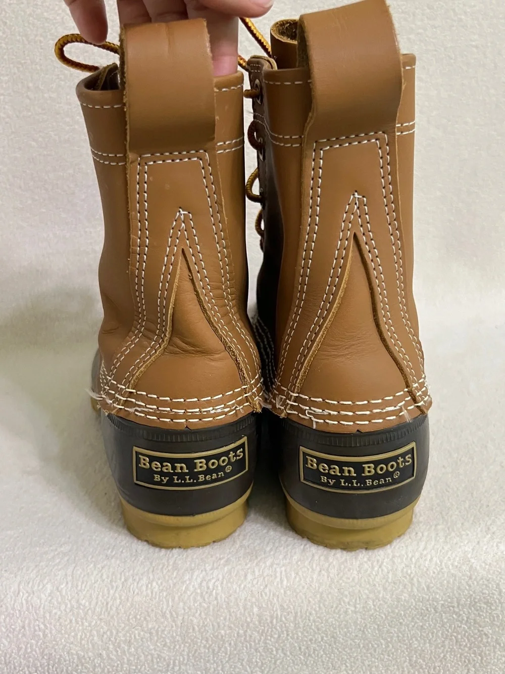 L.L.Bean Duck Hunting Bean Boots Brown Leather Waterproof Size 6 (Fits Like 7)